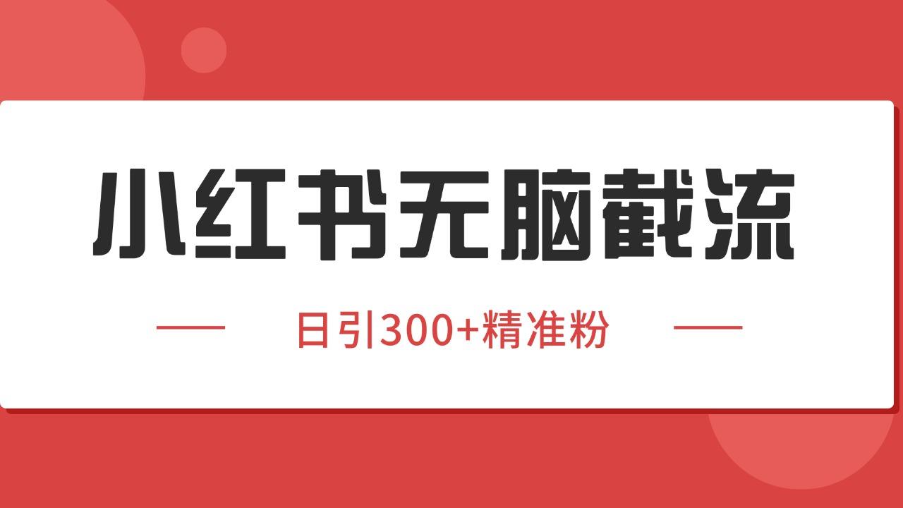 小红书截流同行客源，独家野路子获客玩法 日引200+暴力获客-樵渔匹