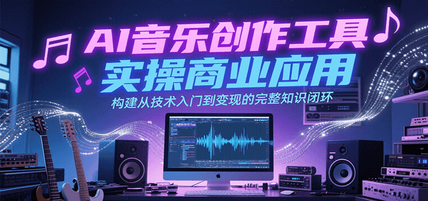 AI音乐创作工具实操商业应用,构建从技术入门到变现的完整知识闭环-樵渔匹