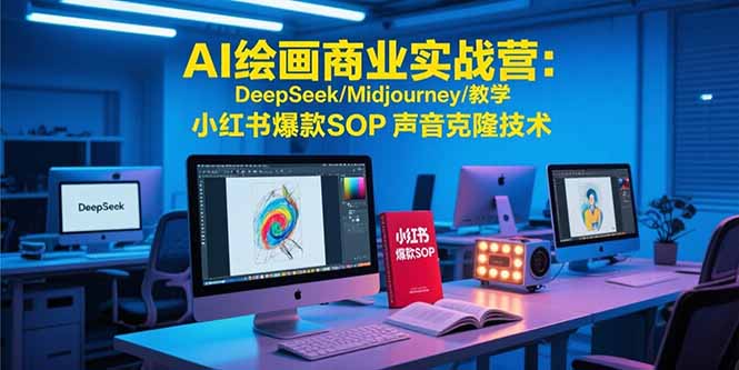 AI绘画商业实战营:DeepSeek/Midjourney/教学 小红书爆款SOP 声音克隆技术-樵渔匹