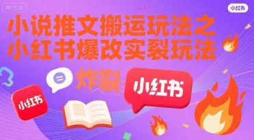 小说推文搬运玩法之小红书,小红书爆改实长炸裂玩法-樵渔匹