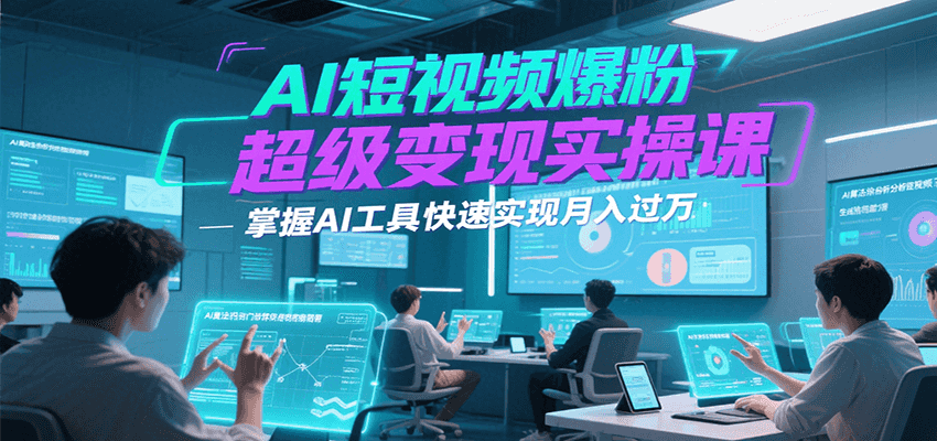 AI短视频爆粉超级变现实操课，掌握AI工具快速实现月入过万-樵渔匹