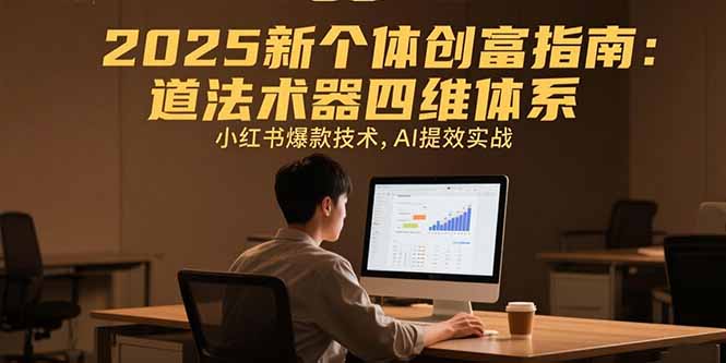 2025新个体创富指南:道法术器四维体系,小红书爆款技术,AI提效实战-樵渔匹