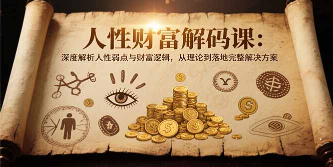 人性财富解码课6.0:深度解析人性弱点与财富逻辑,理论到落地完整解决方案-樵渔匹