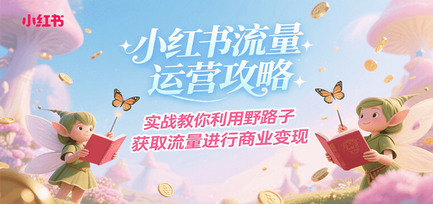 小红书流量运营攻略，实战教你利用野路子获取流量进行商业变现-樵渔匹