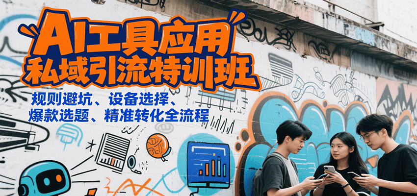 AI工具应用私域引流特训班，规则避坑、设备选择、爆款选题、精准转化全流程-樵渔匹