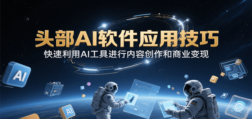 头部AI软件应用技巧,快速利用AI工具进行内容创作和商业变现-樵渔匹