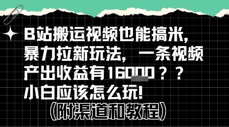 b站掘金计划?搬运视频也能挣拉新的收益,小白应该怎么玩!-樵渔匹