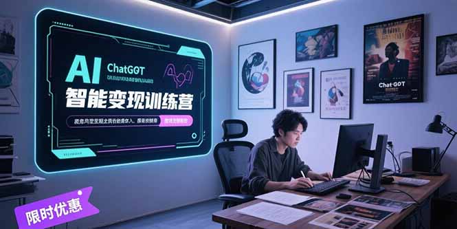 AI智能变现训练营,ChatGPT写作变现,电影解说制作,图文带货方法论-樵渔匹