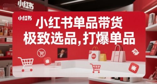 小红书单品带货，极致选品，打爆单品(更新)-樵渔匹