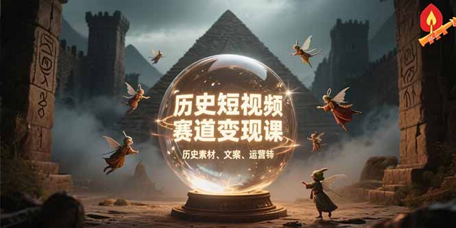 历史短视频赛道变现课,百集素材库应用,文案剪辑技巧,账号运营全案-樵渔匹