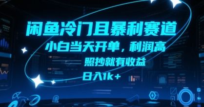 闲鱼冷门且暴利赛道，小白当天开单，利润高，照抄就有收益，日入1k+【揭秘】-樵渔匹