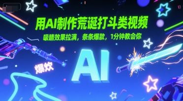 用AI制作荒诞打斗类视频，吸睛效果拉满，条条爆款，1分钟教会你-樵渔匹