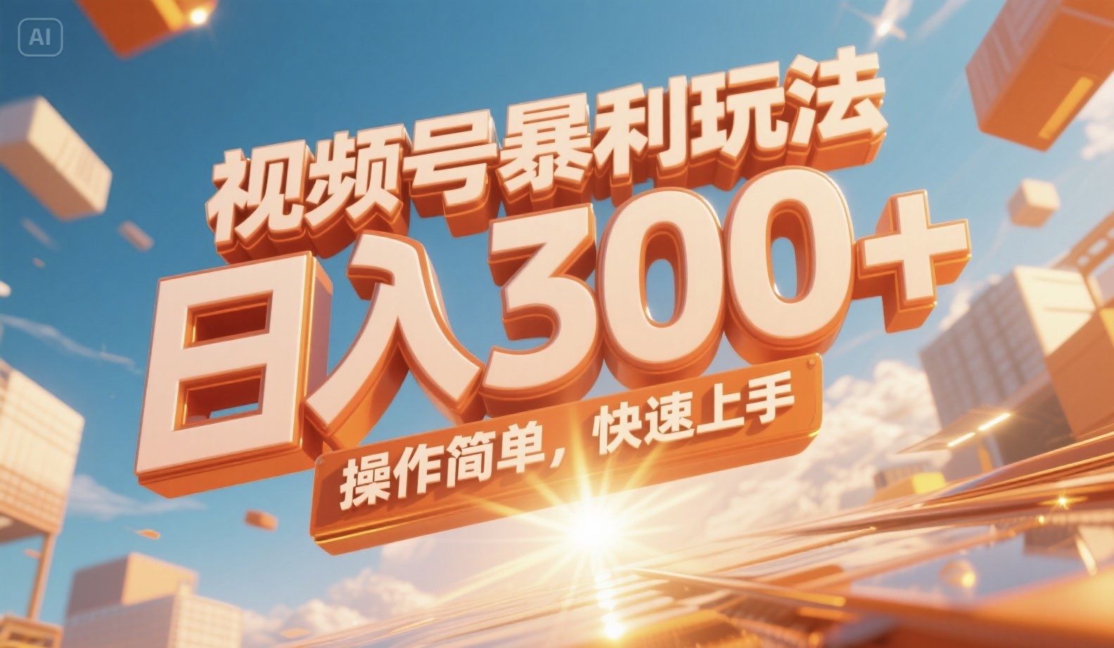 视频号暴利玩法,日入300+,操作简单,快速上手。-樵渔匹