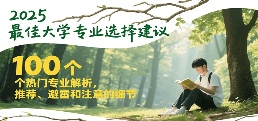 2025最佳大学专业选择建议,100个热门专业解析,推荐、避雷和注意的细节-樵渔匹