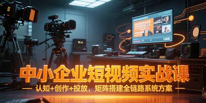 中小企业短视频实战课,认知+创作+投放,矩阵搭建全链路系统方案-樵渔匹