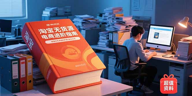淘宝无货源电商进阶指南,包含新人课、进阶课,配套资料,蓝海选品等-樵渔匹