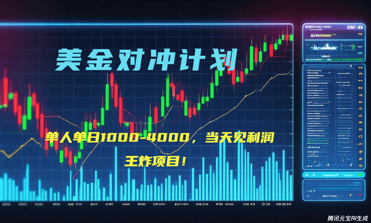 2025年最暴力项目“美金先登计划”最新最强对冲战法，每日实际收益1K-4K-樵渔匹