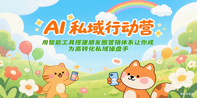AI私域行动营：用智能工具搭建朋友圈营销体系让你成为高转化私域操盘手-樵渔匹