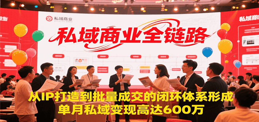 私域商业全链路,从IP打造到批量成交的闭环体系形成,单月私域变现600万-樵渔匹