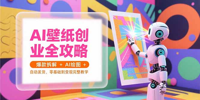 AI壁纸创业全攻略,爆款拆解+AI绘图+自动发货,零基础到变现完整教学-樵渔匹