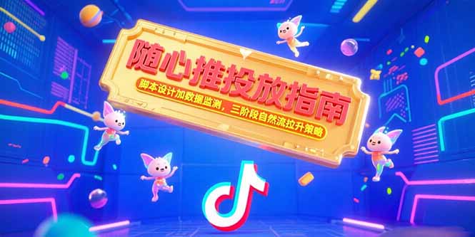 随心推投放指南，脚本设计加数据监测，三阶段自然流拉升策略-樵渔匹