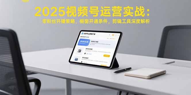 2025视频号运营实战：零粉丝开播策略，橱窗开通条件，剪辑工具深度解析-樵渔匹