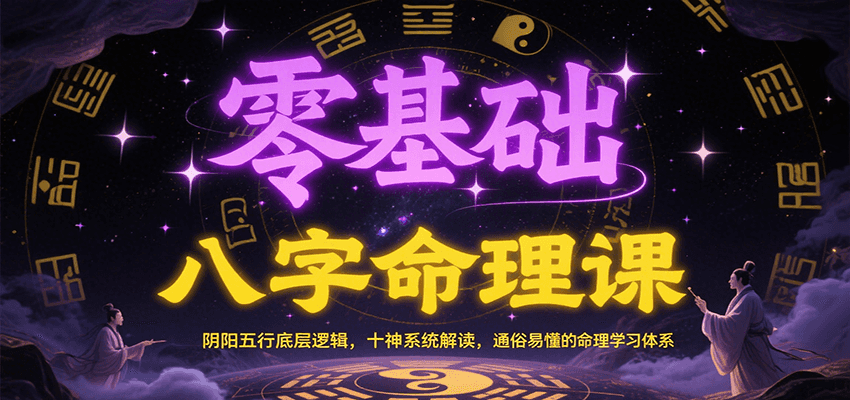 零基础八字命理课:阴阳五行底层逻辑,十神系统解读,通俗易懂的命理学习体系-樵渔匹