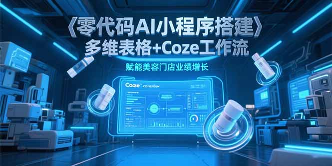 零代码AI小程序搭建，多维表格+Coze工作流，赋能美容门店业绩增长-樵渔匹