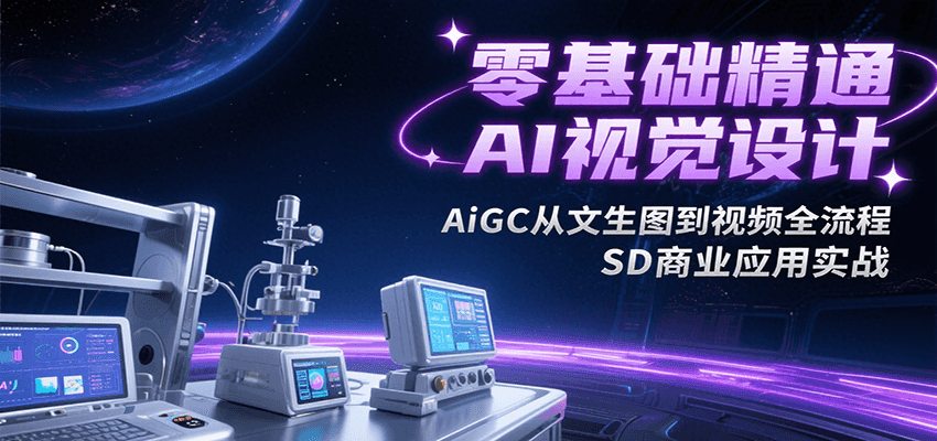 零基础精通AI视觉设计,AiGC从文生图到视频全流程,SD商业应用实战-樵渔匹