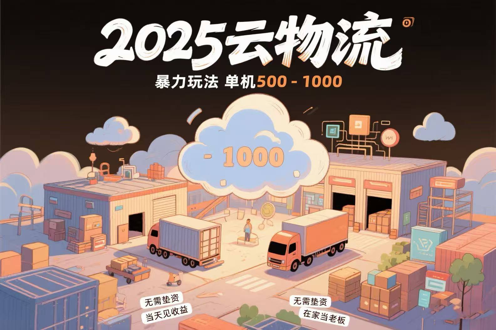 云物流赚差价,项目纯利润500~1000,无需垫资,当天到账。不需要有车,...-樵渔匹