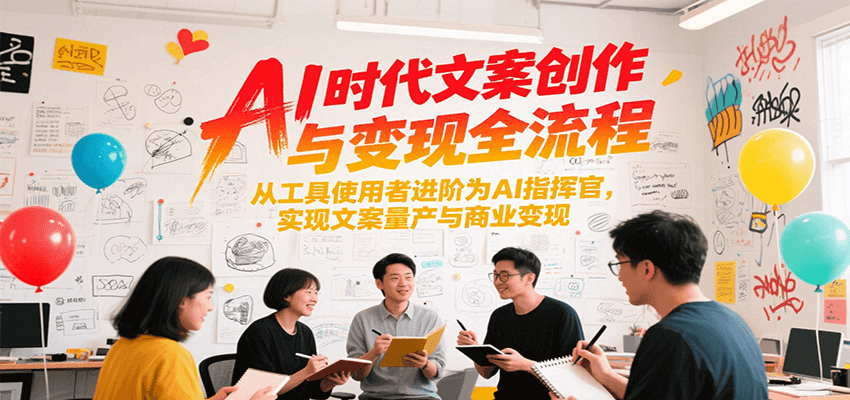 AI时代文案创作与变现全流程,从工具使用者进阶为AI指挥官,实现文案量产与商业变现-樵渔匹