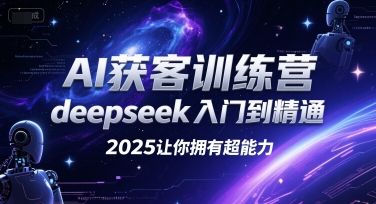 AI获客训练营,deepseek入门到精通,2025让你拥有超能力-樵渔匹