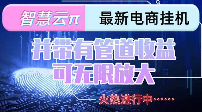 智慧云π电脑挂机单机每天收益300—500+ 并带有团队管道收益 可无限放大-樵渔匹