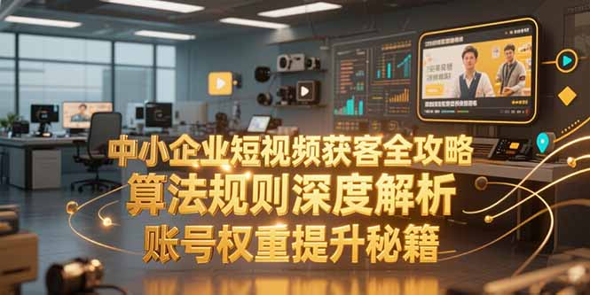 中小企业短视频获客全攻略,算法规则深度解析,账号权重提升秘籍-樵渔匹