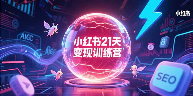 小红书21天变现训练营,AIGC工具高效应用,SEO优化核心技巧-樵渔匹