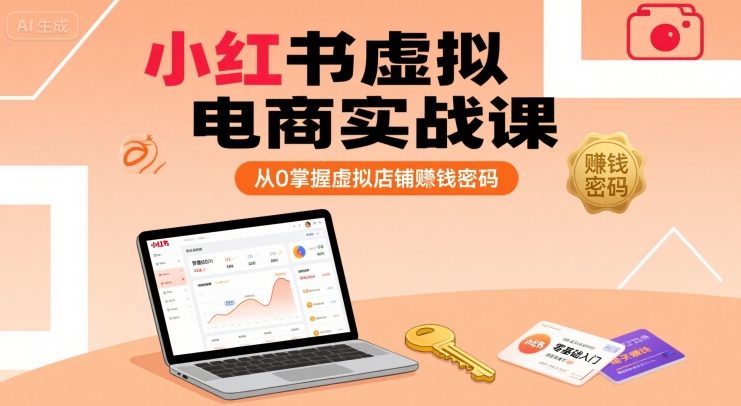 小红书虚拟电商实战课，从0掌握虚拟店铺賺钱密码-樵渔匹