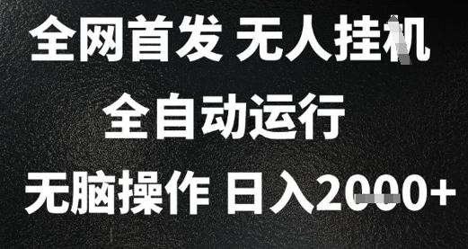 2025首发无人挂G项目，日入2k+，全自动运行，无脑操作，长期稳定 小白可玩【揭秘】-樵渔匹
