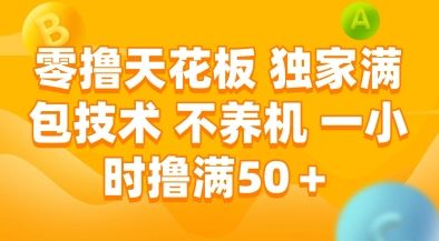 零撸天花板,独家满包技术,不用养机,一小时撸满50+,收益稳定【揭秘】-樵渔匹