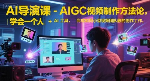 AI导演课-AIGC视频制作方法论，学会一个人+AI工具，完成如同小型视频团队般的创作工作，实现导演梦-樵渔匹