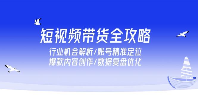 短视频带货全攻略,行业机会解析/账号精准定位/爆款内容创作/数据复盘优化-樵渔匹