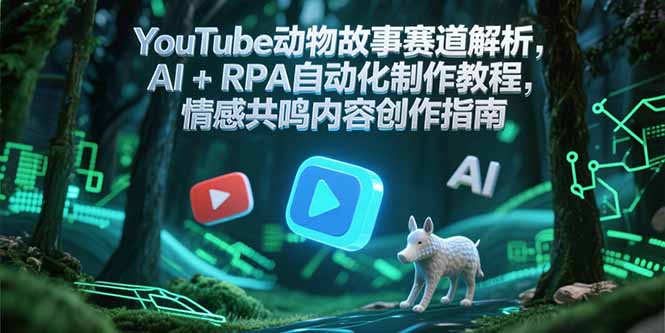 YouTube动物故事赛道解析，AI+RPA自动化制作教程，情感共鸣内容创作指南-樵渔匹