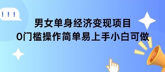 女单身经济项目变现周期长可复购率高日入1k+-樵渔匹