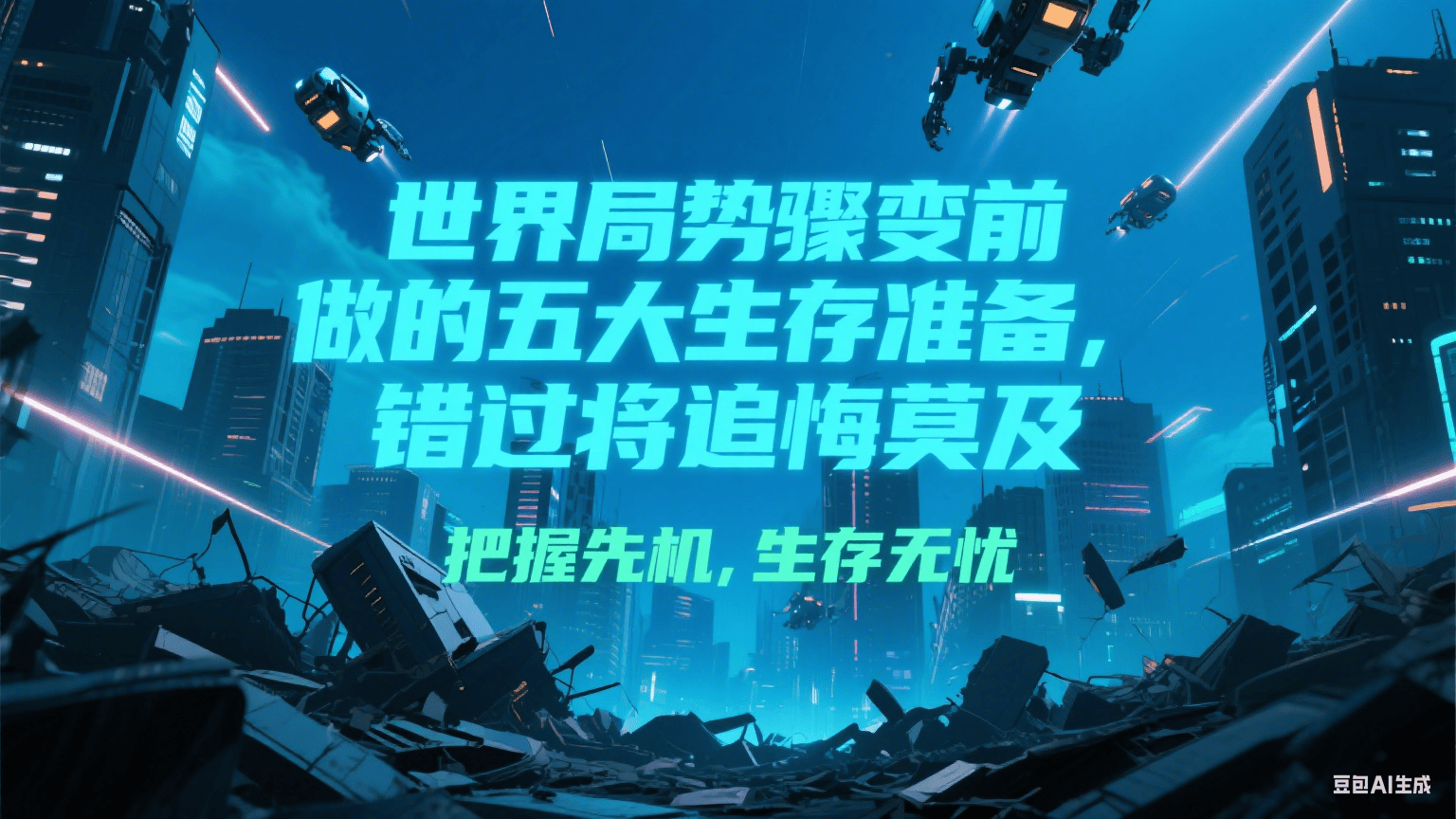 付费文章《世界局势骤变前必做的五大生存准备,错过将追悔莫及》-樵渔匹