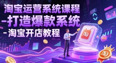 淘宝运营系统课程-打造爆款系统-淘宝开店教程-樵渔匹