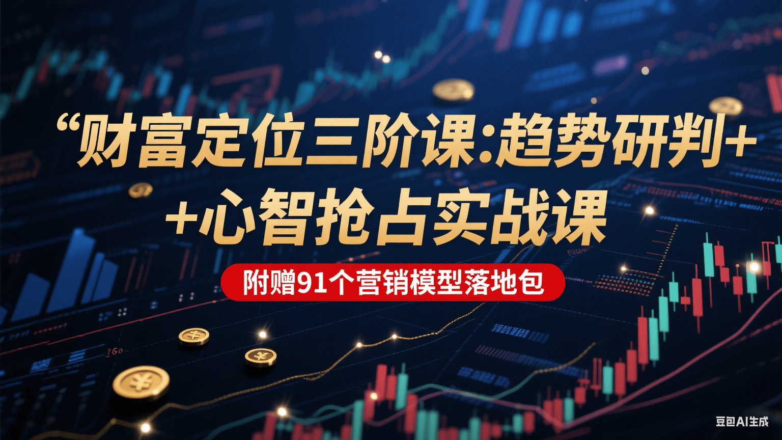 财富定位三阶：趋势研判 + 心智抢占实战课，附赠91个营销模型落地包-樵渔匹