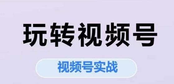 玩转视频号,视频号实战系列课-樵渔匹