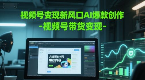 视频号变现新风口AI爆款创作-视频号带货变现-樵渔匹