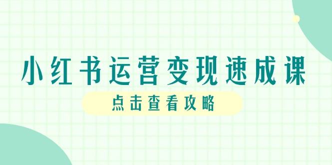 小红书运营变现速成课，账号搭建到暴力起号，个人IP全流程指南-樵渔匹