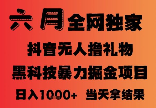 25年6月抖音无人直播最新暴力撸音浪掘金，小白可做，可批量矩阵放大，长期稳定日入1k+【揭秘】-樵渔匹
