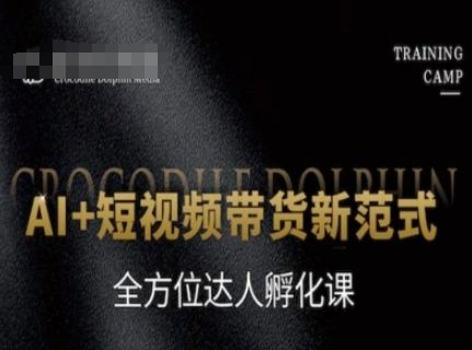 AI+短视频带货新范式，全方位达人孵化课-樵渔匹